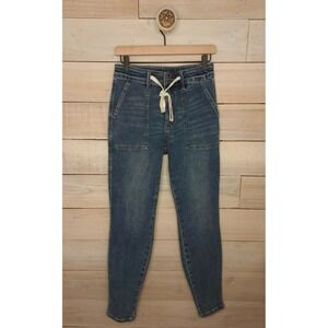 Judy Blue Jeans Women's  3/26 Medium Wash/Blue Stretch Pockets Drawstring